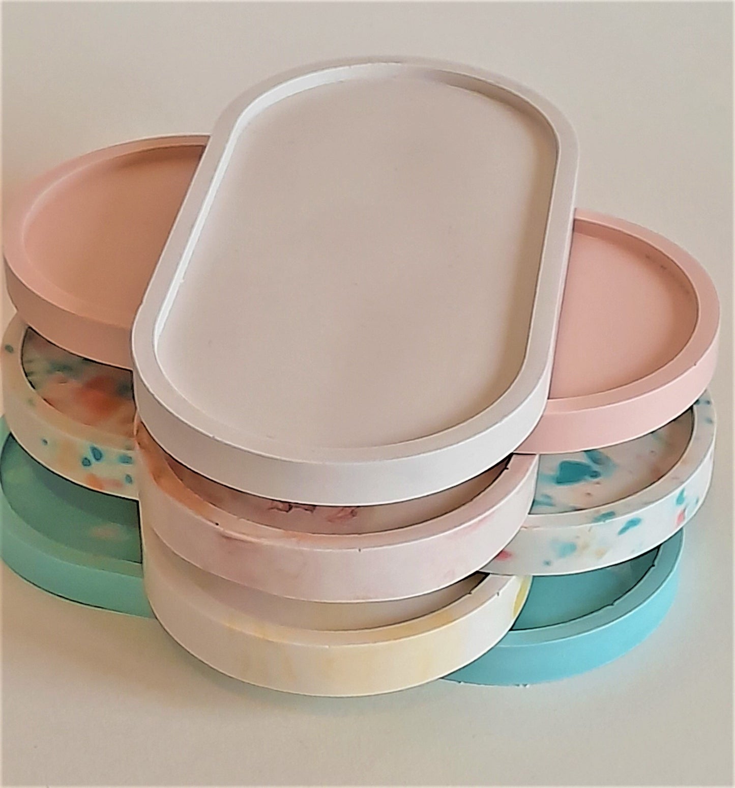 Cream & Mustard Oval Tray