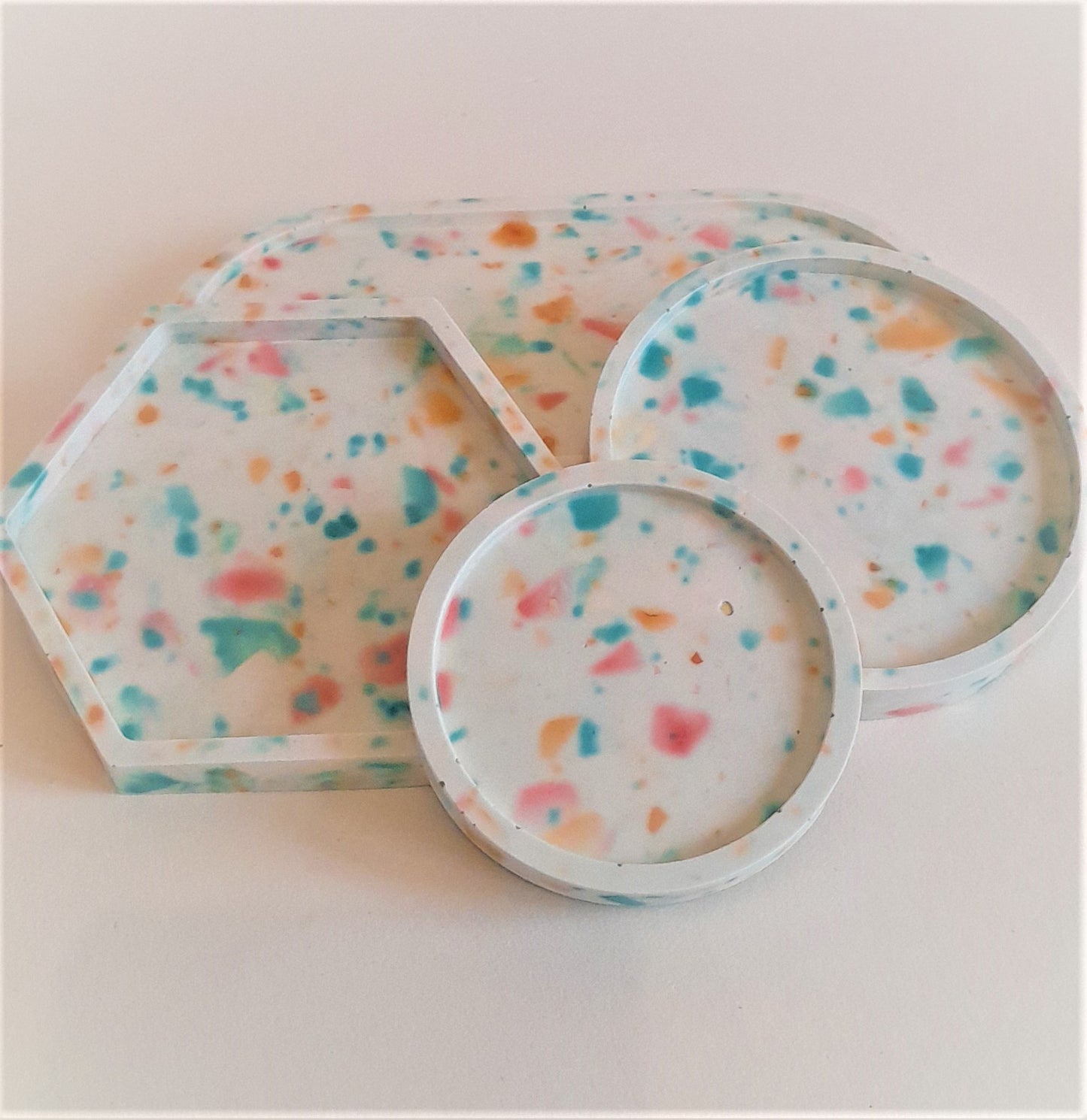 Hexagonal Shape Large Terrazzo coaster