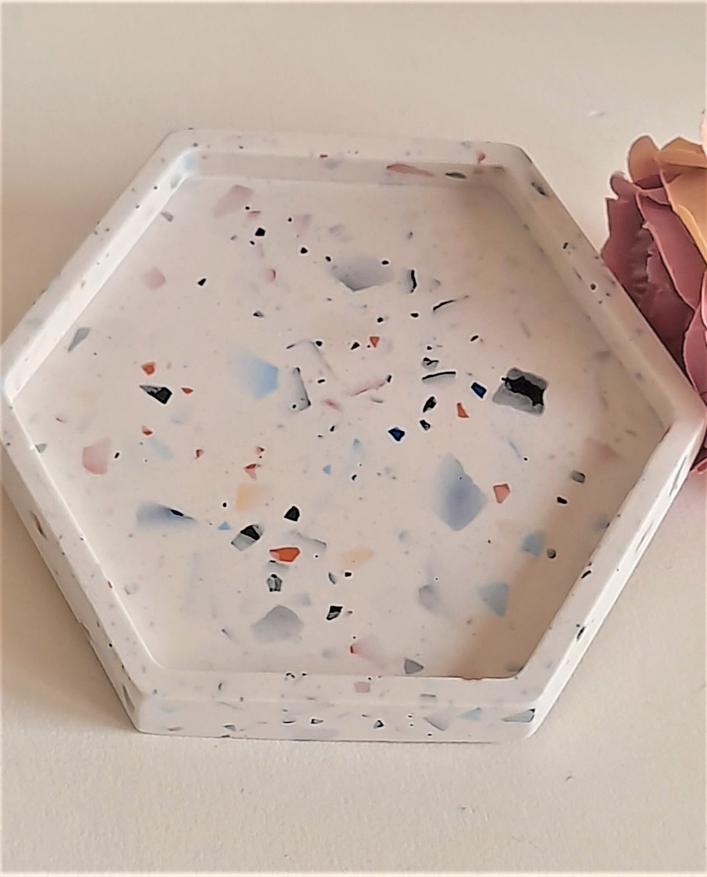 Large Hexagonal Terrazzo Coaster