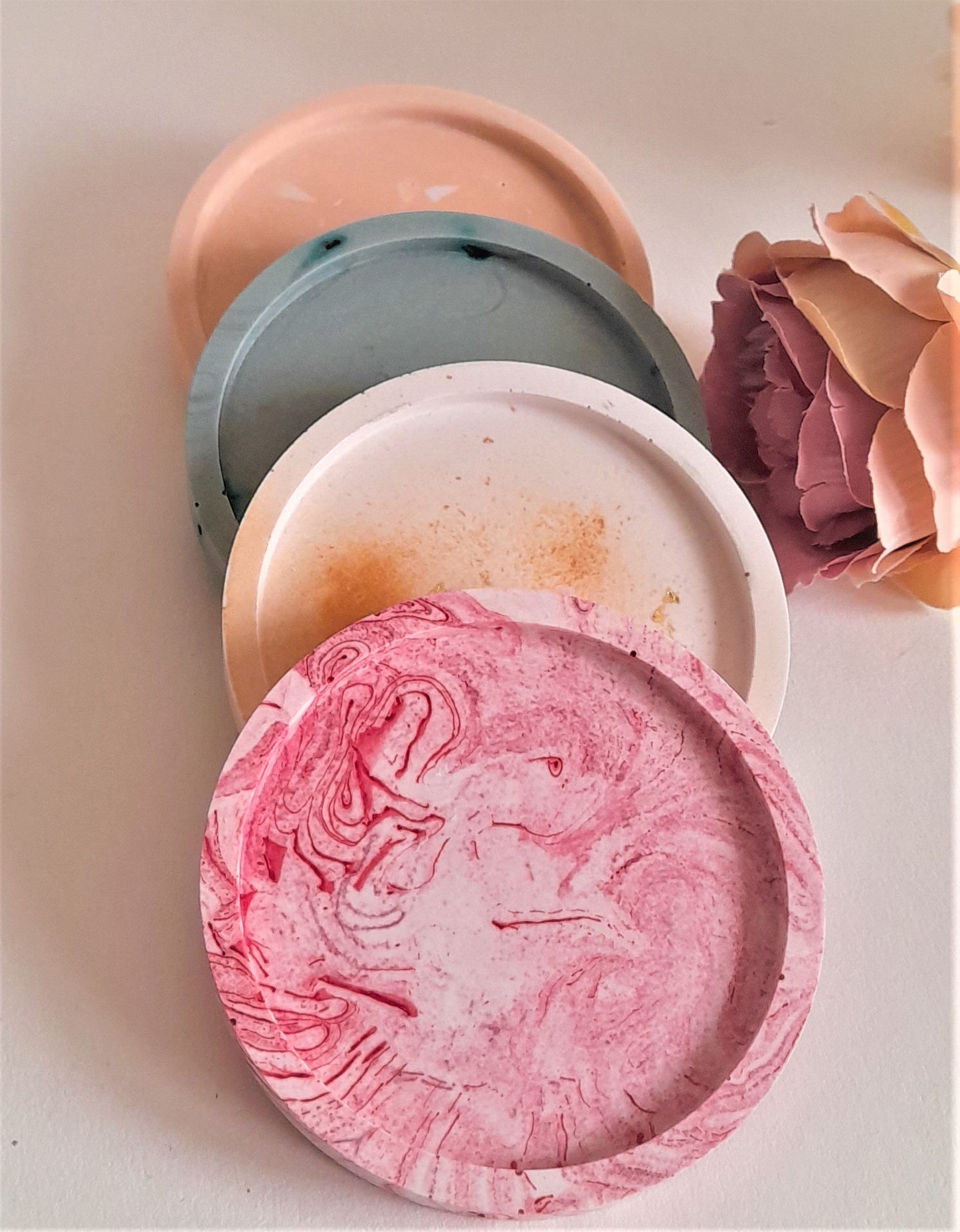 Small Round Light Pink Terrazzo coaster