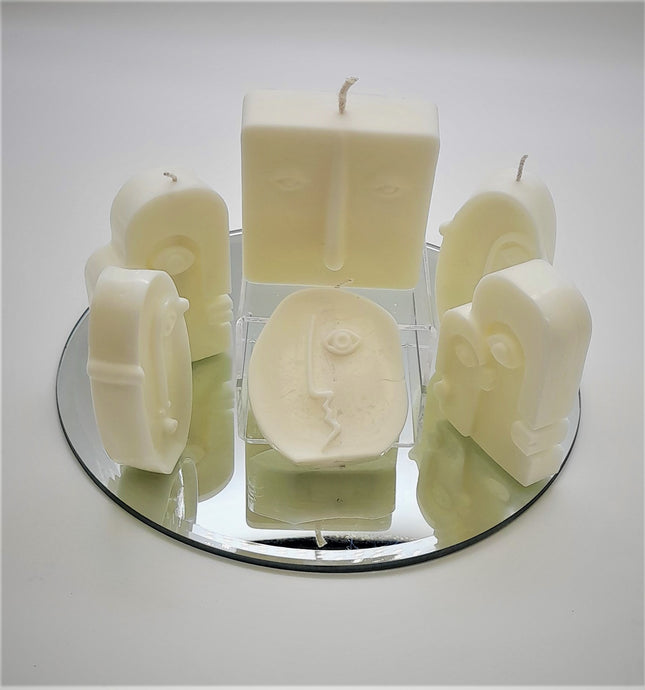 Sculptural Face Candles