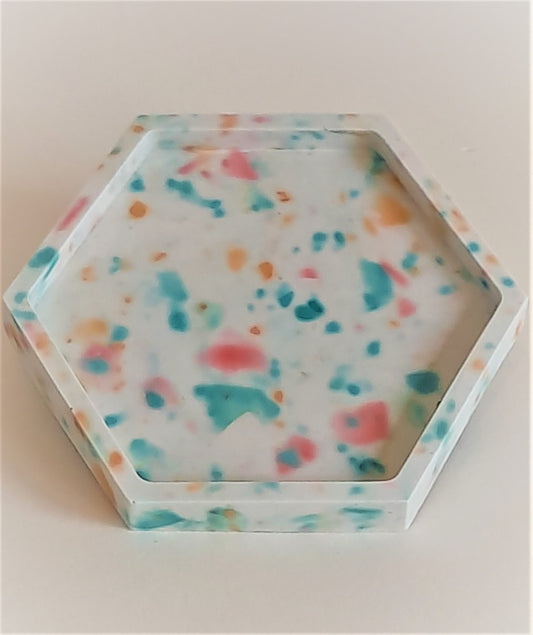 Hexagonal Shape Large Terrazzo coaster