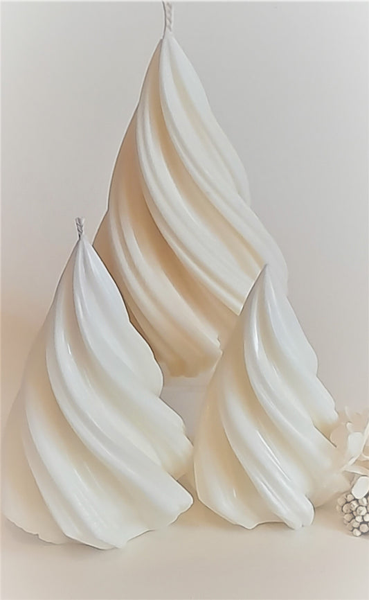 Sculptural Spiral Candles
