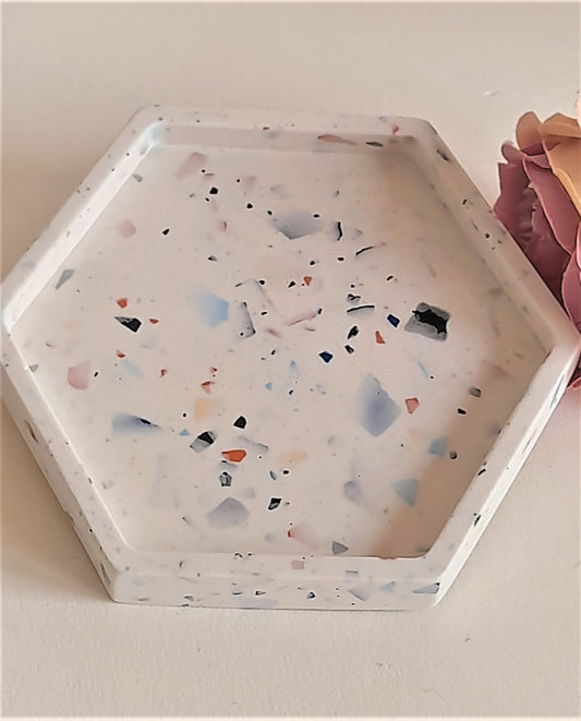 Large Hexagonal Terrazzo Coaster