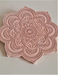Large Mandala Rose Pink Coaster