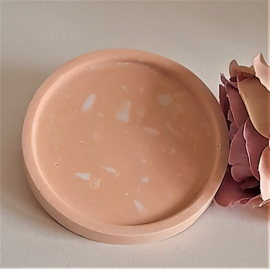 Small Round Light Pink Terrazzo coaster