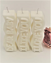 Sculptural Love Words Candle Set