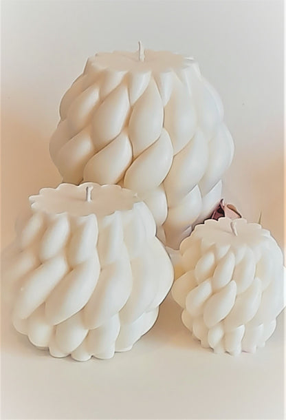 Sculptural Weave Candles